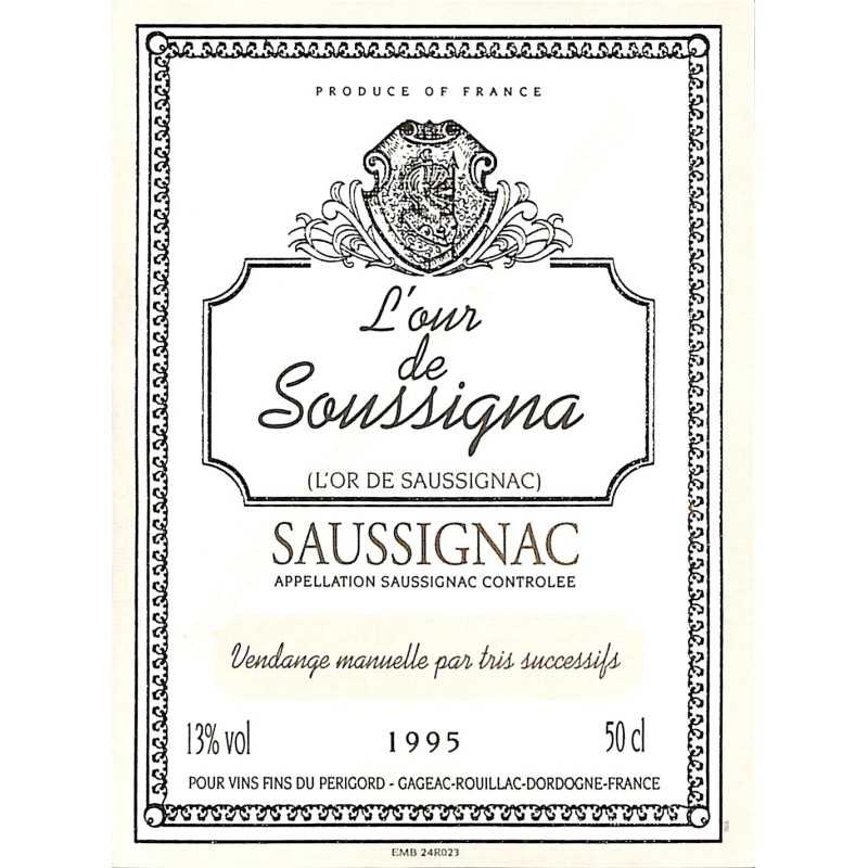 ABAO Etiquettes de vin Saussignac - L'Our de Soussigna 1995