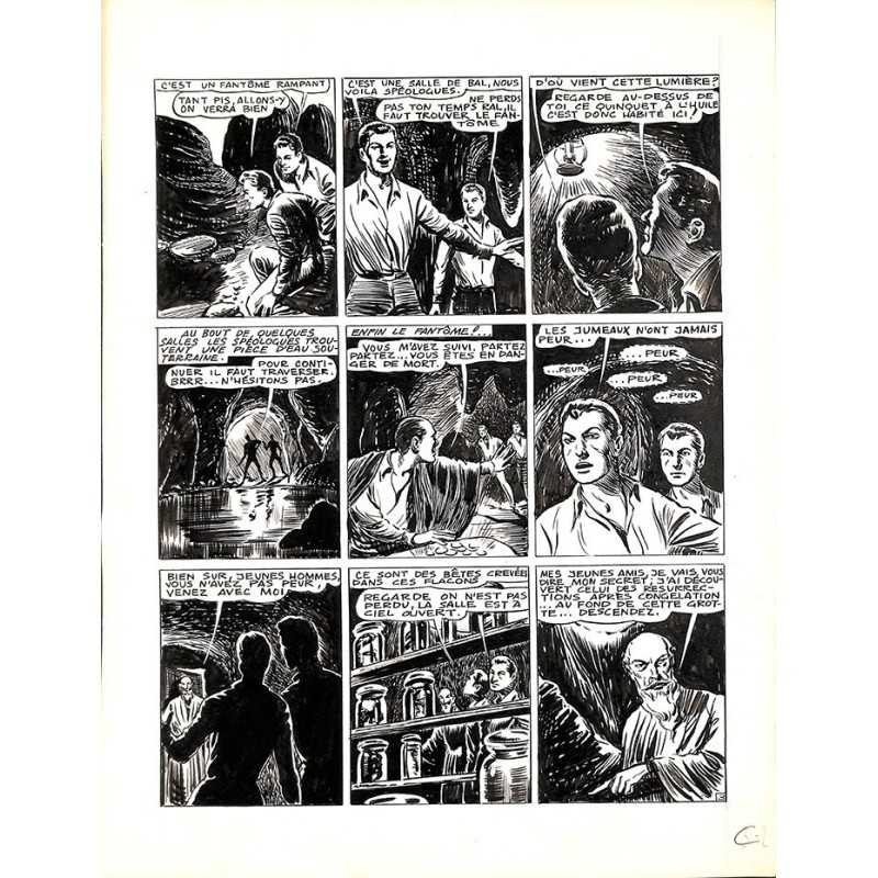 ABAO Originaux Dupuy-Franck - Les Joyeux jumeaux et leur scooter. Planche originale 3 [2]