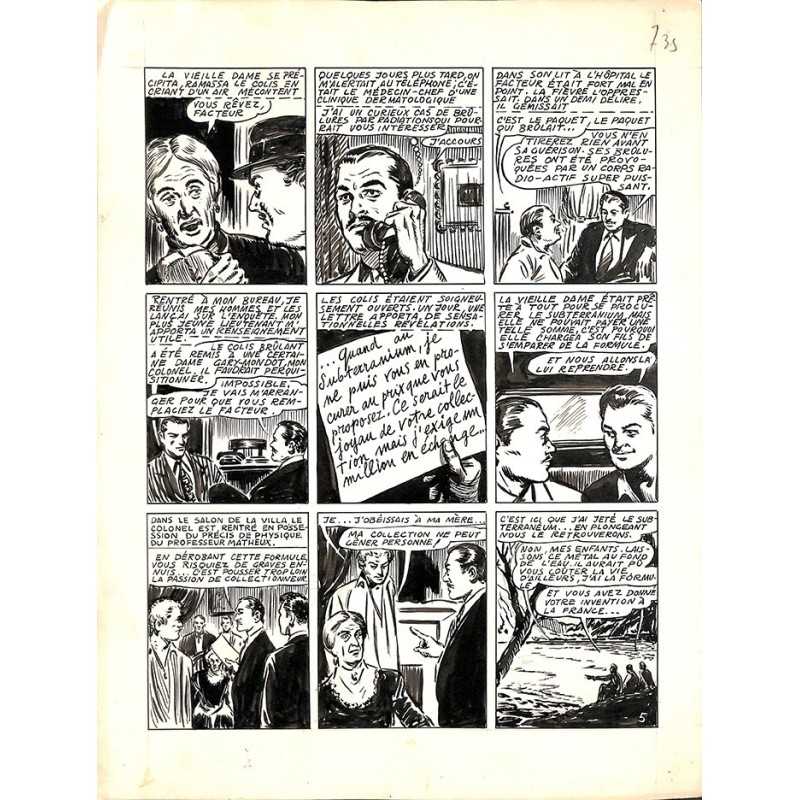 ABAO Originaux Dupuy-Franck - Les Joyeux jumeaux et leur scooter. Planche originale 5 [7]