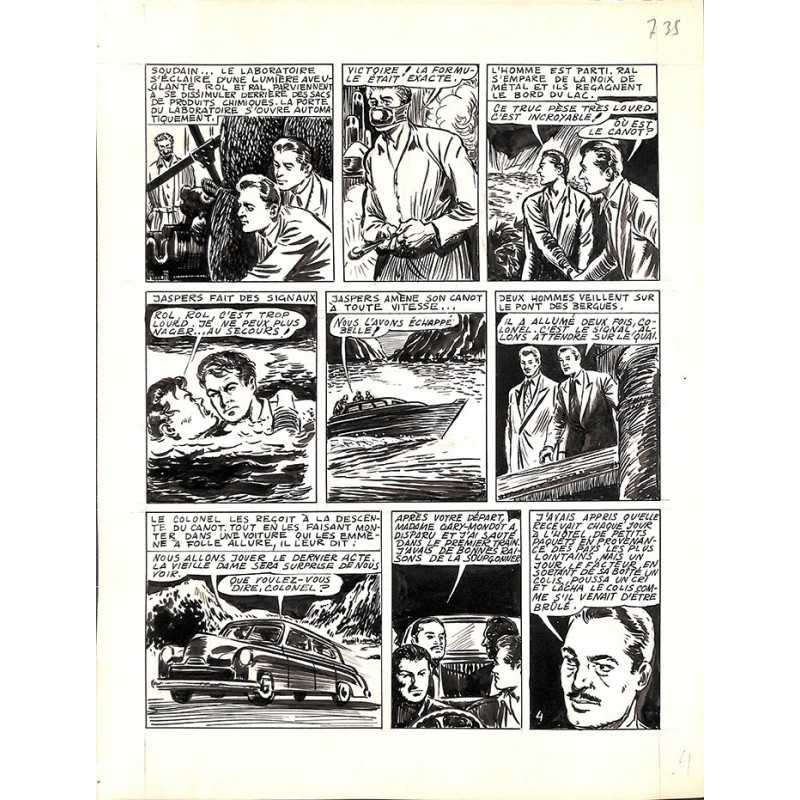 ABAO Originaux Dupuy-Franck - Les Joyeux jumeaux et leur scooter. Planche originale 4 [7]