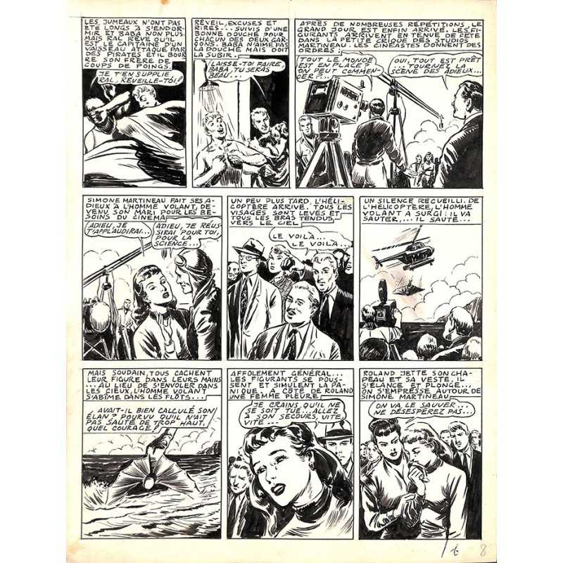 ABAO Originaux Dupuy-Franck - Les Joyeux jumeaux et leur scooter. Planche originale 8 [6]