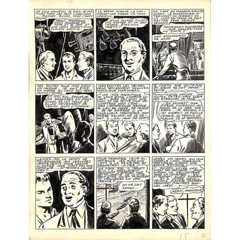 ABAO Originaux Dupuy-Franck - Les Joyeux jumeaux et leur scooter. Planche originale 7 [6]