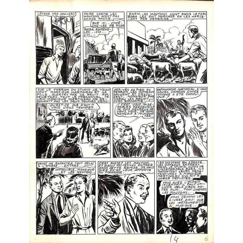 ABAO Originaux Dupuy-Franck - Les Joyeux jumeaux et leur scooter. Planche originale 6 [6]