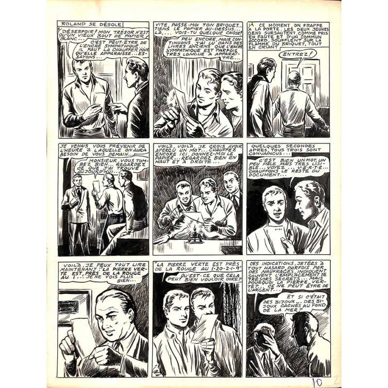 ABAO Originaux Dupuy-Franck - Les Joyeux jumeaux et leur scooter. Planche originale 2 [5]