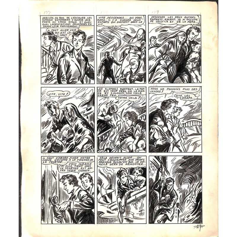 ABAO Originaux Dupuy-Franck - Les Joyeux jumeaux et leur scooter. Planche originale 17 [5]