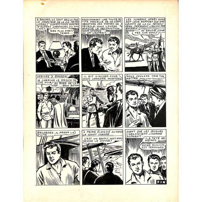 ABAO Originaux Dupuy-Franck - Les Joyeux jumeaux et leur scooter. Planche originale 5 [4]