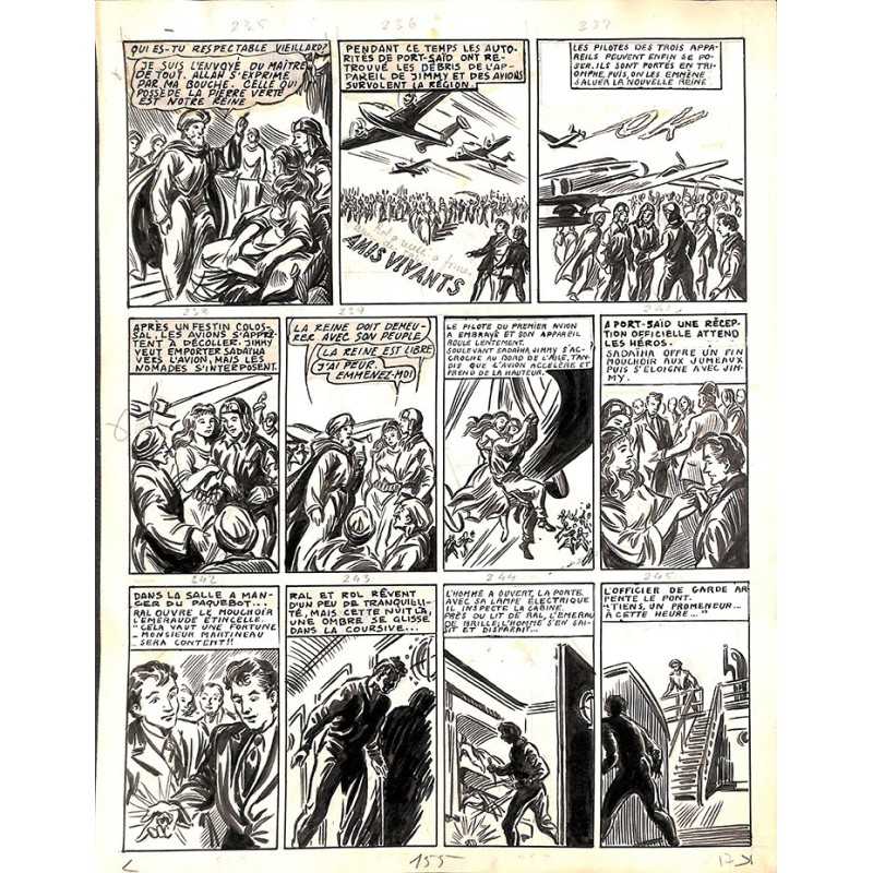 ABAO Originaux Dupuy-Franck - Les Joyeux jumeaux et leur scooter. Planche originale 24 [4]