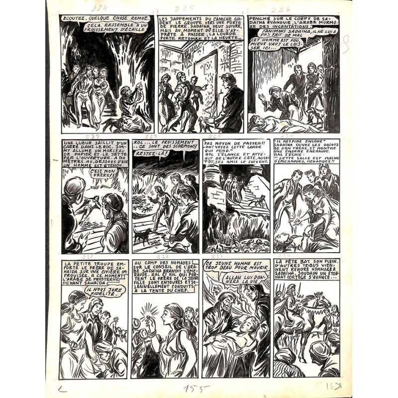 ABAO Originaux Dupuy-Franck - Les Joyeux jumeaux et leur scooter. Planche originale 23 [4]