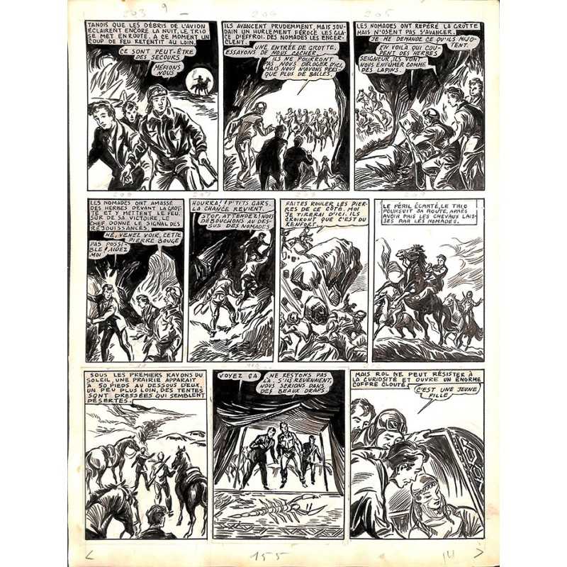 ABAO Originaux Dupuy-Franck - Les Joyeux jumeaux et leur scooter. Planche originale 21 [4]