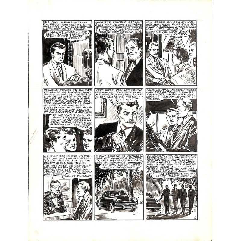 ABAO Originaux Dupuy-Franck - Les Joyeux jumeaux et leur scooter. Planche originale 2 [3]
