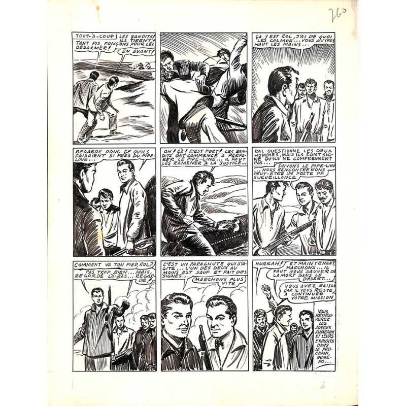 ABAO Originaux Dupuy-Franck - Les Joyeux jumeaux et leur scooter. Planche originale 8 [3]