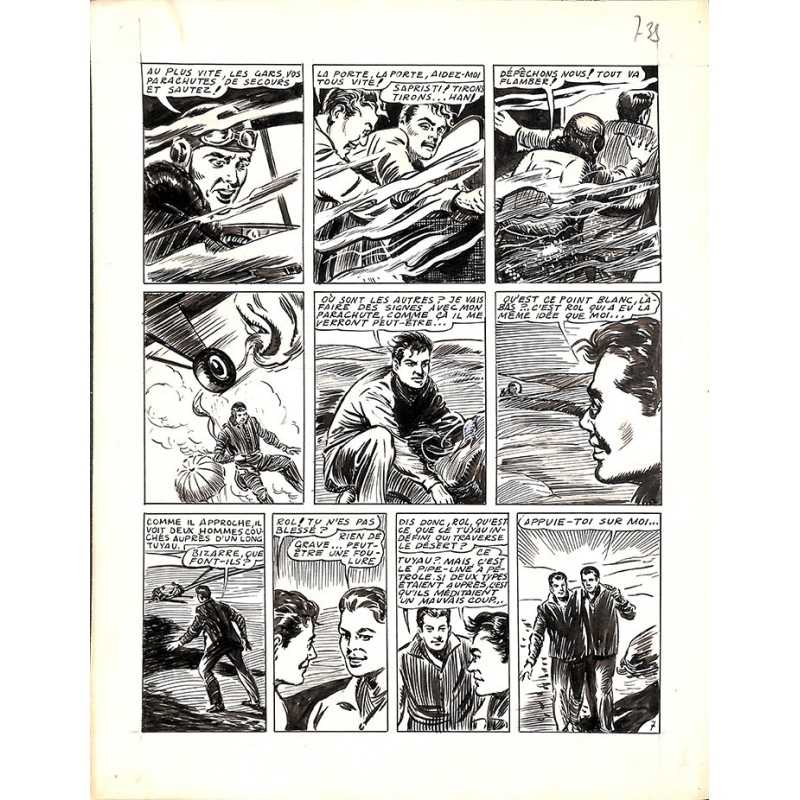 ABAO Originaux Dupuy-Franck - Les Joyeux jumeaux et leur scooter. Planche originale 7 [3]