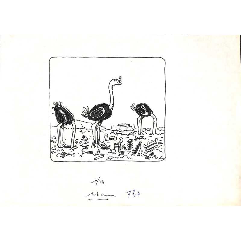 ABAO Originaux P.K. - Dessin de presse original.