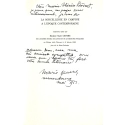 ABAO 1900- Gevers (Marie) - La Sorcellerie en Campine. Avec envoi à Marie-Thérèse Bodart.
