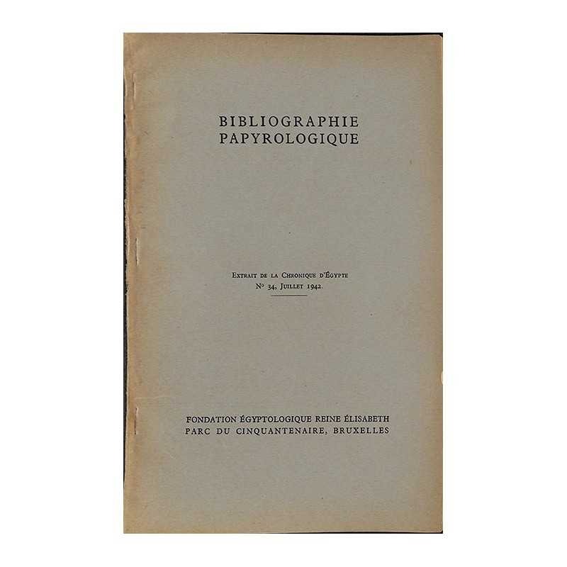 ABAO 1900- Bibliographie papyrologique.