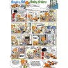 ABAO Bandes dessinées Roba - Boule et Bill. Autocollant et planche publicitaire.
