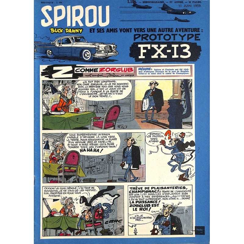 ABAO Bandes dessinées Spirou 1959/06/11 n°1104