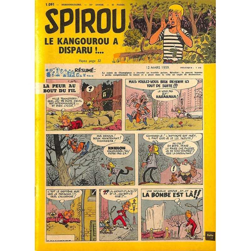 ABAO Bandes dessinées Spirou 1959/03/12 n°1091