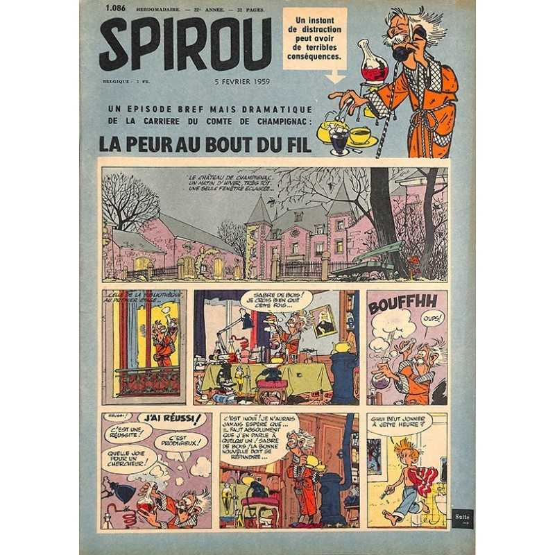 ABAO Bandes dessinées Spirou 1959/02/05 n°1086