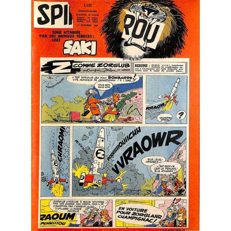 ABAO Bandes dessinées Spirou 1959/10/01 n°1120