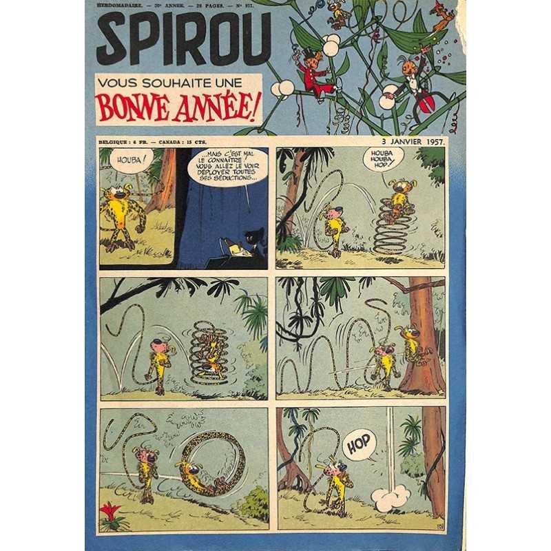 ABAO Bandes dessinées Spirou 1957/01/03 n°977