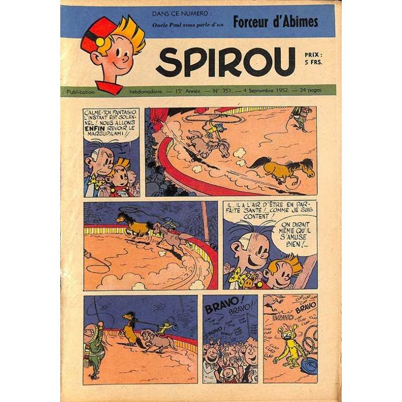 ABAO Bandes dessinées Spirou 1952/09/04 n°751