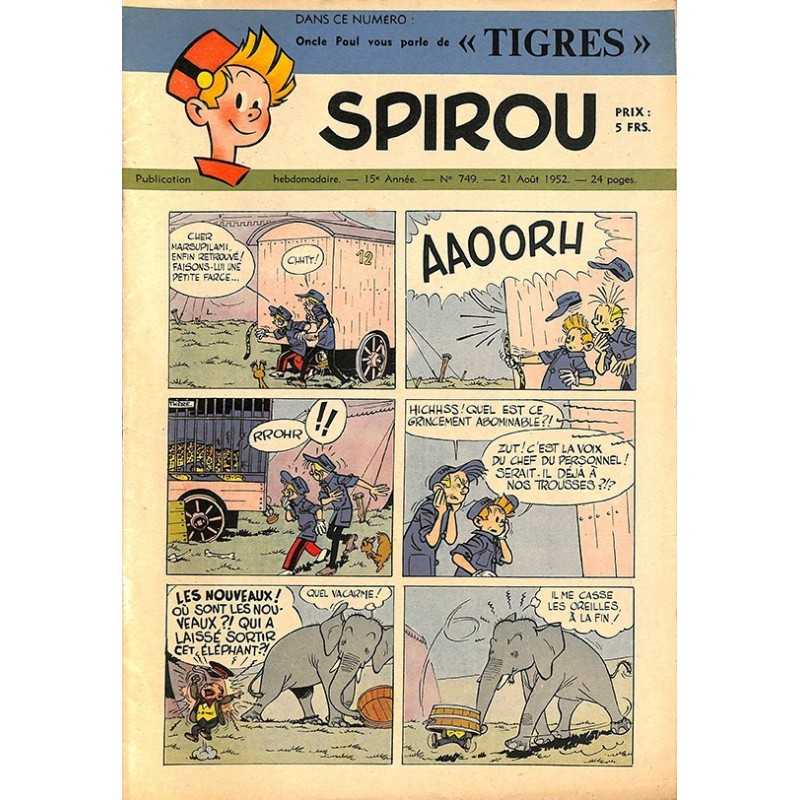ABAO Bandes dessinées Spirou 1952/08/21 n°749