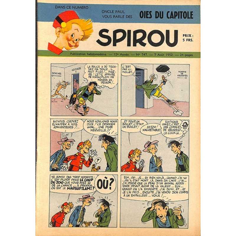 ABAO Bandes dessinées Spirou 1952/08/07 n°747