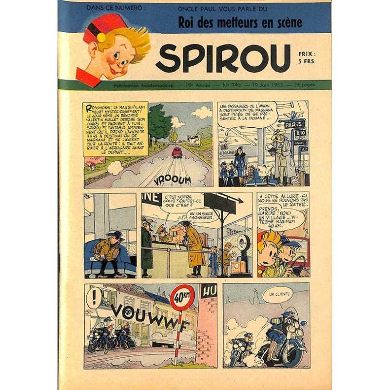 ABAO Bandes dessinées Spirou 1952/06/19 n°740
