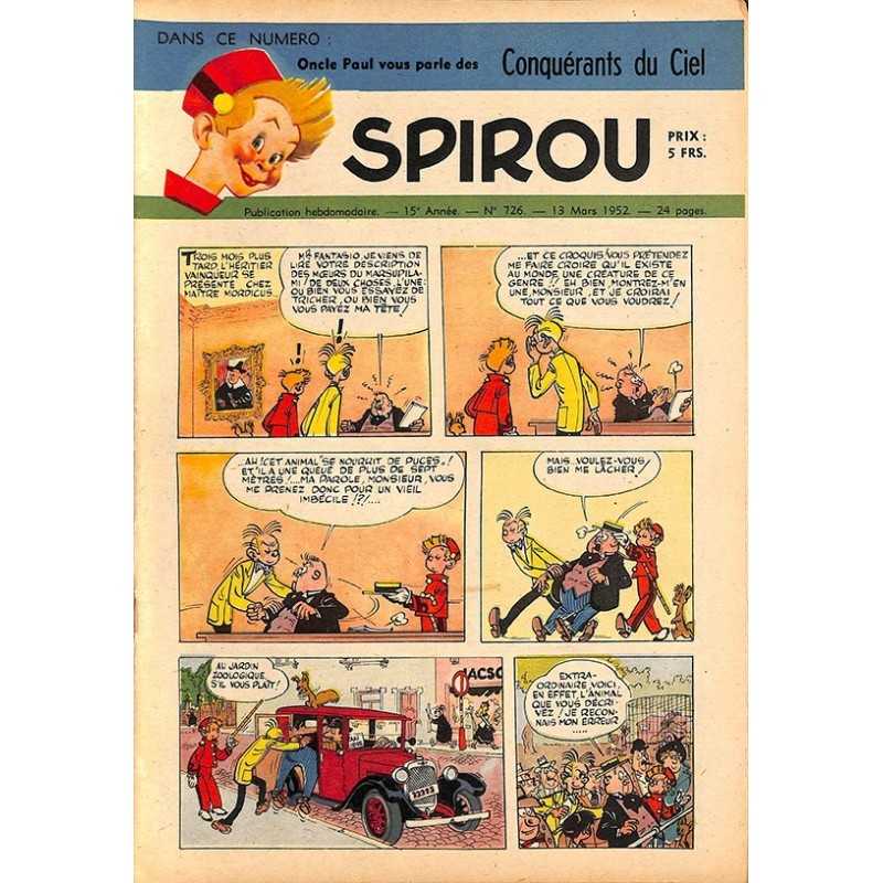 ABAO Bandes dessinées Spirou 1952/03/13 n°726