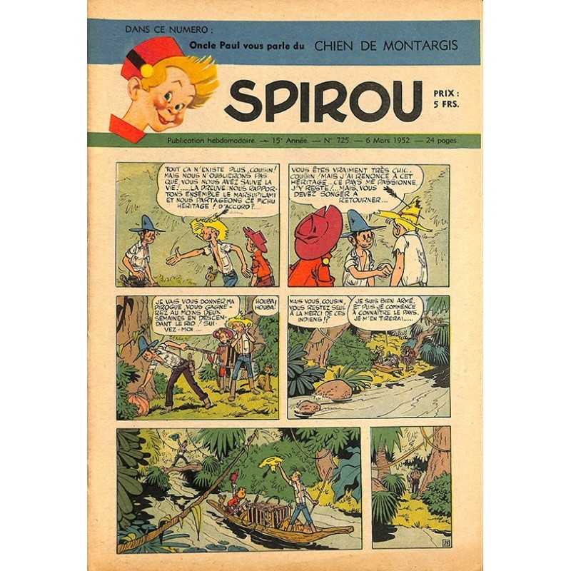 ABAO Bandes dessinées Spirou 1952/03/06 n°725