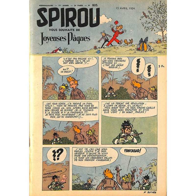ABAO Bandes dessinées Spirou 1954/04/15 n°835
