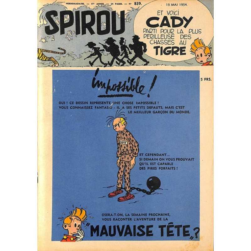 ABAO Bandes dessinées Spirou 1954/05/13 n°839
