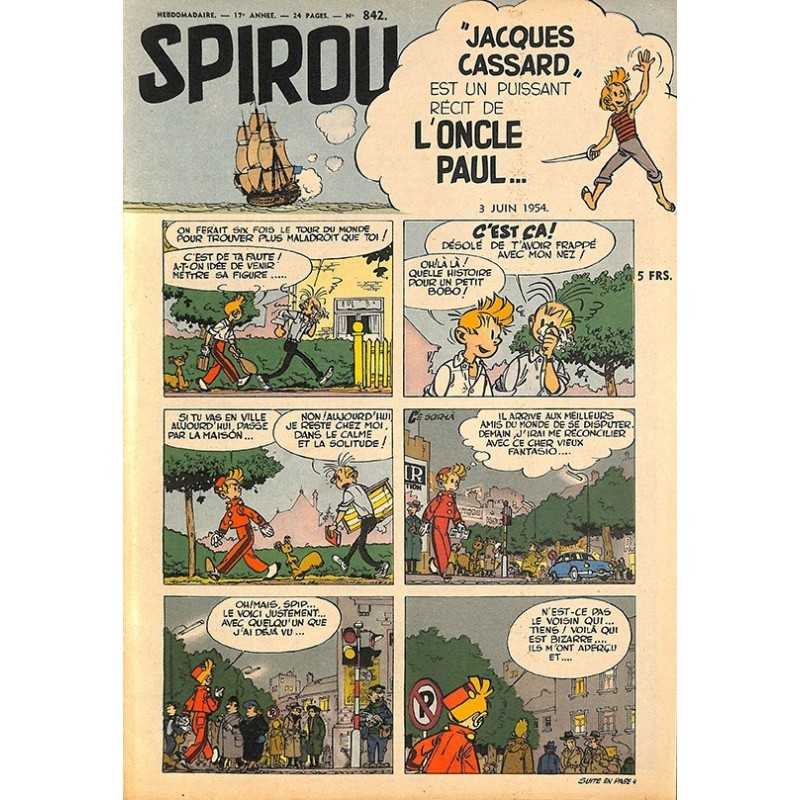 ABAO Bandes dessinées Spirou 1954/06/03 n°842