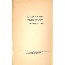 ABAO Grands papiers Simenon (Georges) - Les Fantômes du chapelier. EO num. / 200.