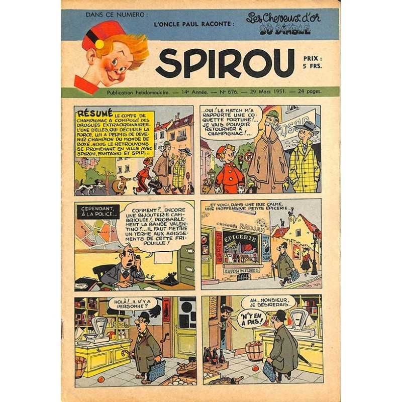 ABAO Bandes dessinées Spirou 1951/03/29 n°676