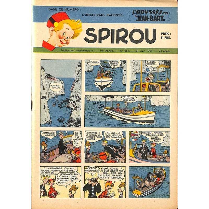 ABAO Bandes dessinées Spirou 1951/06/21 n°688