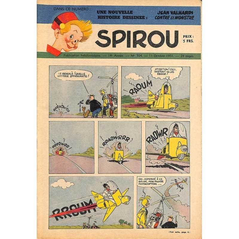 ABAO Bandes dessinées Spirou 1951/10/11 n°704
