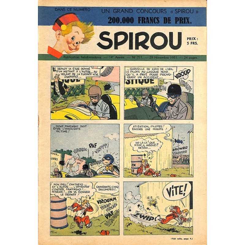 ABAO Bandes dessinées Spirou 1951/11/29 n°711