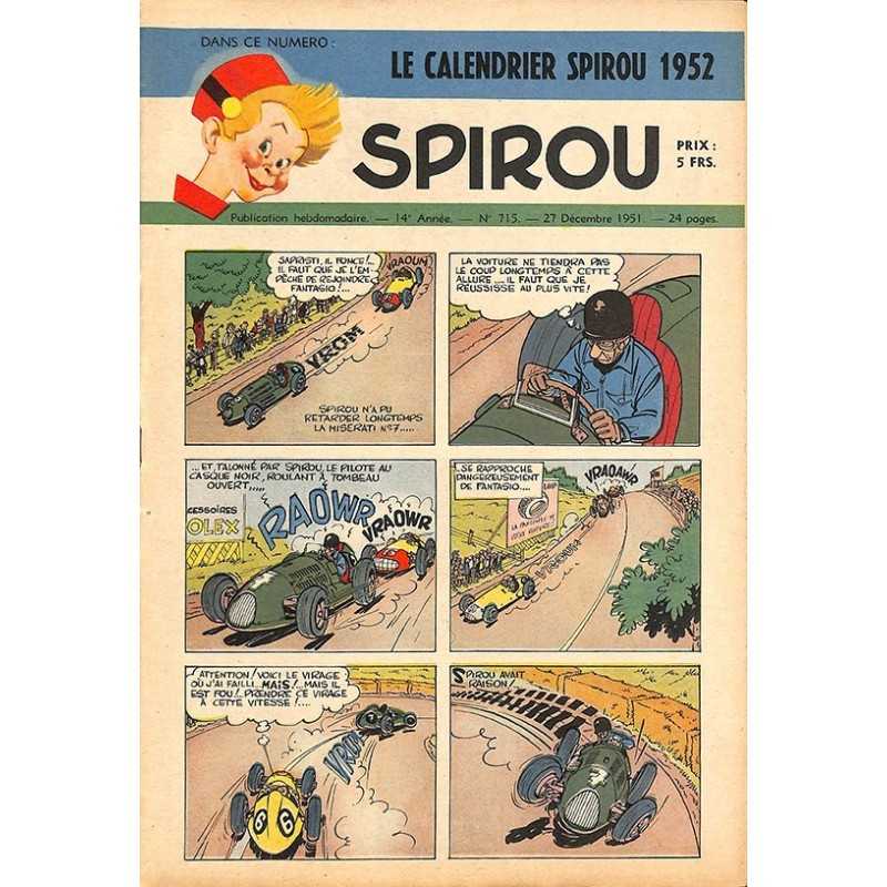 ABAO Bandes dessinées Spirou 1951/12/27 n°715