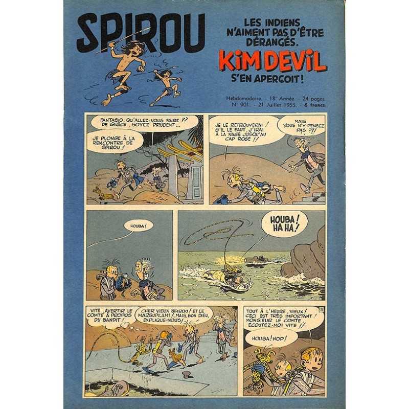 ABAO Bandes dessinées Spirou 1955/07/21 n°901
