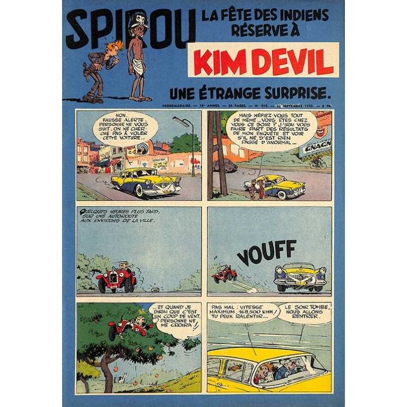 ABAO Bandes dessinées Spirou 1955/09/22 n°910