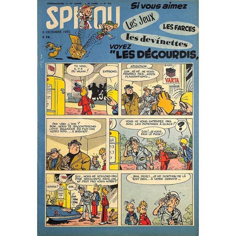 ABAO Bandes dessinées Spirou 1955/12/08 n°921