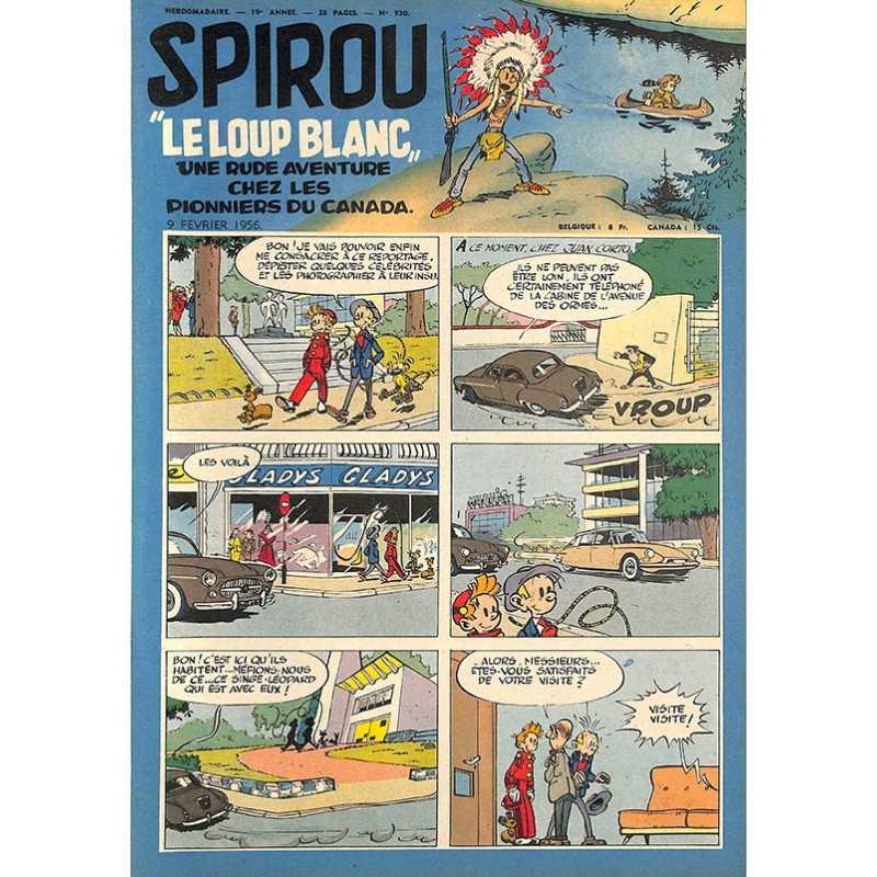ABAO Bandes dessinées Spirou 1956/02/09 n°930