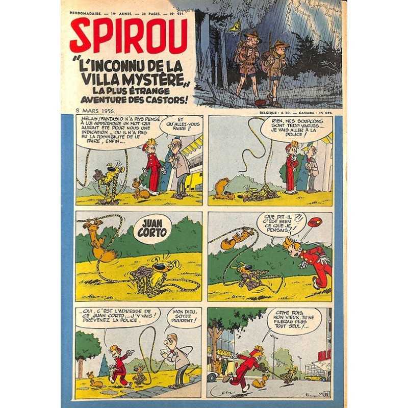 ABAO Bandes dessinées Spirou 1956/03/08 n°934