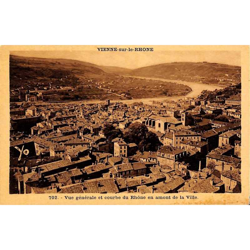 ABAO 38 - Isère [38] Vienne-sur-le-Rhône - Vue générale et courbe du Rhône en amont de la Ville.