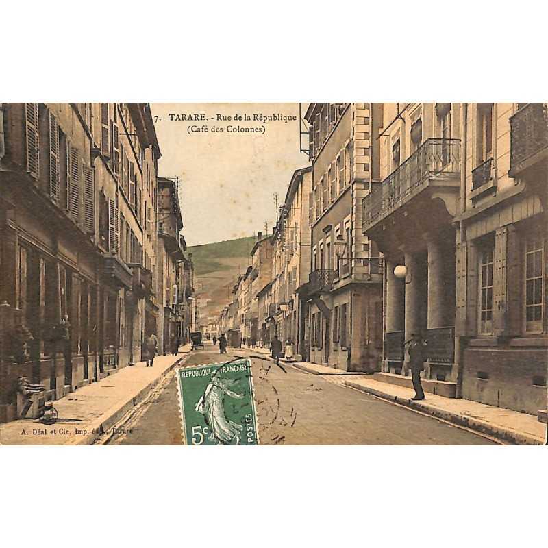 ABAO 69 - Rhône [69] Tarare - Rue de la république. Café des Colonnes.
