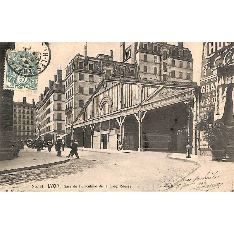 ABAO 69 - Rhône [69] Lyon - Gare du Funiculaire de la Croix Rousse.
