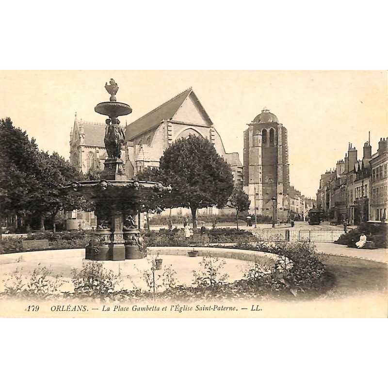 ABAO 45 - Loiret [45] Orléans - La Place Gambetta et l'Eglise Saint-Paterne.