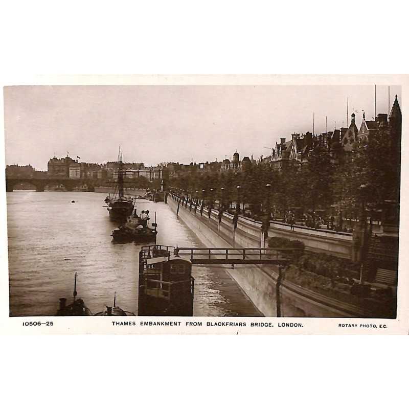 ABAO Royaume-Uni London - Thames Embankment from Blackfriars Bridge.